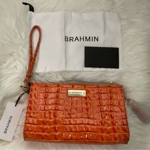 NEW Brahmin Orange Wristlet